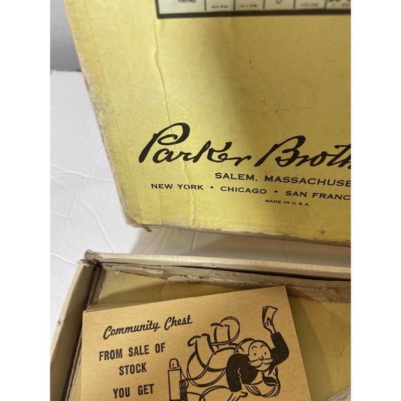 Vintage 1946-1954 Parker Brothers Monopoly Board Game - Picture 10 of 12